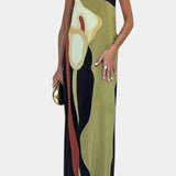 Vestido Laura Sin Tirantes con Estampado Floral