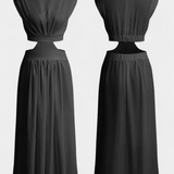Conjunto Minimalista Jocelyn con Cuello Alto y Abertura Lateral