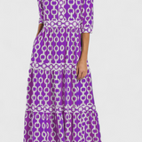 Vestido Midi Casilda con Estampado de Cadenas