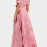 Vestido Maxi Celestine con Mangas Abullonadas