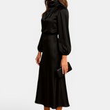 Kriz | Vestido Midi de Cintura Alta