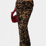 Falda Maxi Slim de Print Leopardo Elena