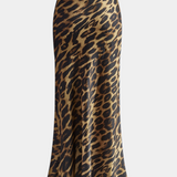 Falda Maxi Slim de Print Leopardo Elena