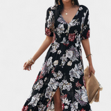 Vestido de Verano Benoja con Estampado Floral y Silueta Definida