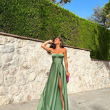 Vestido corse palabra oliva