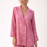 Camille - Conjunto mujer blazer y pantalón largo estampado floral elegante