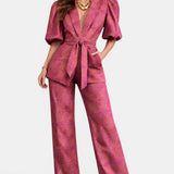 Alondra - Conjunto elegante para mujer mangas abullonadas
