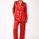 Camille - Conjunto mujer blazer y pantalón largo estampado floral elegante
