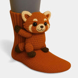 Calcetines Elena Panda Rojo