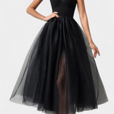 Vestido Maxi de Tul Widya con Corsé