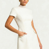 Bronwen | Vestido Mini de Mujer con Detalle de Perlas y Bolsillo