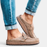 Ilma - Zapatillas mujer corcho plantilla anatómica transpirable nubuck
