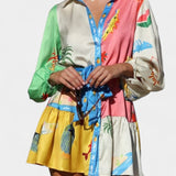 Vestido Mini Impreso Multi-Color Fallon