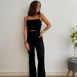Pantalón campana negro