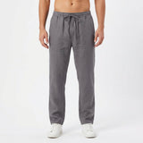 Lucas | Pantalones de Lino Hombre con Cintura Elástica y Pernera Recta