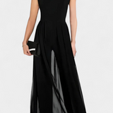 Mono Nadia Elegante Sin Mangas con Transparencia Frontal