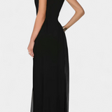 Mono Nadia Elegante Sin Mangas con Transparencia Frontal