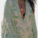 Conjunto de Camisa Impresa Amalia con Pantalones Cortos con Cintura Elástica