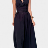 Vestido Camisa Meryl con Botones y Cinturón Ajustable