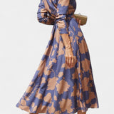 Vestido Midi Samaria con Cuello Floral
