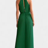 Mono Palazzo Plisado Patrizia con Cuello Halter