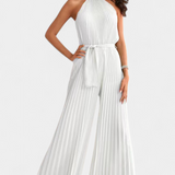 Mono Palazzo Plisado Patrizia con Cuello Halter