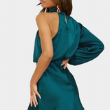 Vestido Mini Draped de Un Hombro Mara