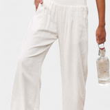 Pantalones Lexia de Algodón y Lino con Corte Fluido y Elegancia Natural