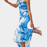 Vestido Floral Abigail Largo con Una Manga