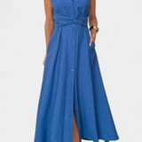 Vestido Camisa Meryl con Botones y Cinturón Ajustable