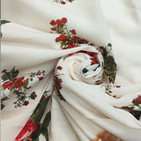 Vestido Maxi Amanda Floral con Escote en V y Mangas Largas