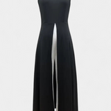 Conjunto Elegante Bicolor Sin Mangas Alicia con Pantalones Anchos