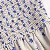 Vestido Vintage Maricela con Tirantes y Estampado de Sardinas