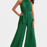 Mono Palazzo Plisado Patrizia con Cuello Halter