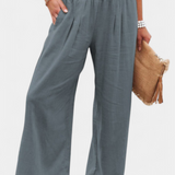 Pantalones Lexia de Algodón y Lino con Corte Fluido y Elegancia Natural