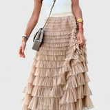 Falda Larga de Tul Vintage Capucine