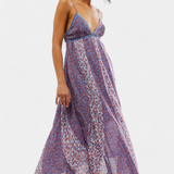 Vestido de Chifón Floral Boho Lexa con Espalda Abierta