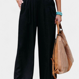 Pantalones Lexia de Algodón y Lino con Corte Fluido y Elegancia Natural