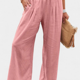 Pantalones Lexia de Algodón y Lino con Corte Fluido y Elegancia Natural