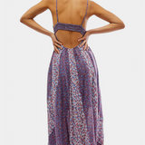 Vestido de Chifón Floral Boho Lexa con Espalda Abierta
