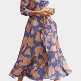 Vestido Midi Samaria con Cuello Floral