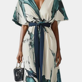 Vestido Impreso Maliyah con Cintura Atada