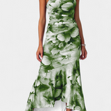 Vestido Floral Abigail Largo con Una Manga