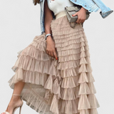 Falda Larga de Tul Vintage Capucine