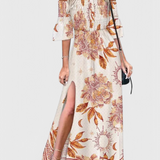 Vestido Maxi Floral Off-Shoulder Giulia