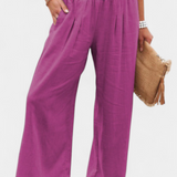 Pantalones Lexia de Algodón y Lino con Corte Fluido y Elegancia Natural