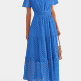 Vestido Maxi de Encaje Bordado Imani