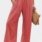 Pantalones Lexia de Algodón y Lino con Corte Fluido y Elegancia Natural