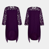 Vestido Yana Talla Grande con Mangas de Encaje