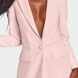 Conjunto de Blazer Ajustado y Pantalones de Pierna Ancha Marnie